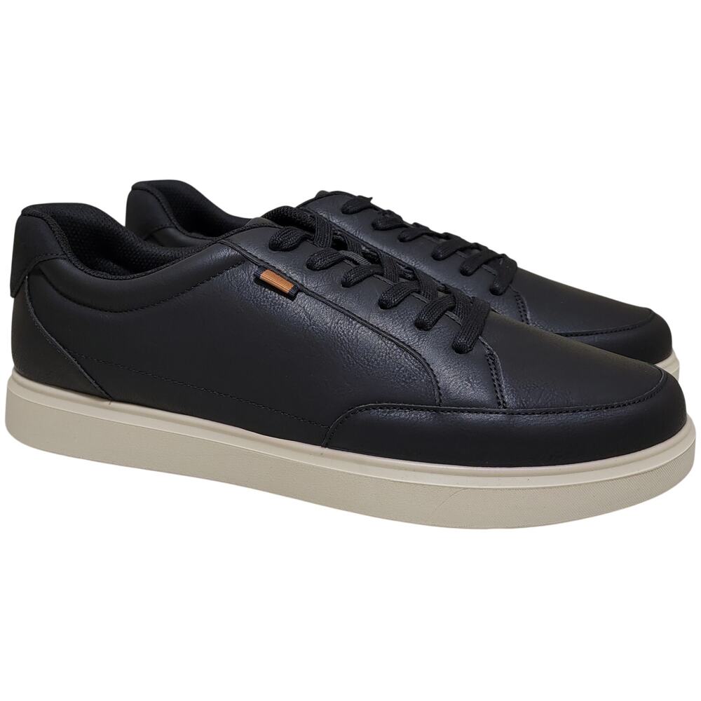 Dr Scholls Men City Cloud Lace Up Sneakers Size US 13M Black Faux Leather